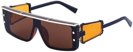 

Прямоугольные солнцезащитные очки в стиле стимпанк для женщин, модные маленькие солнцезащитные очки для мужчин, цельные солнцезащитные очки в стиле панк, цвет C8 MTZJH, One Color