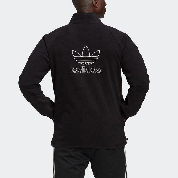 Куртка оригиналы adicolor классика трилистник тедди флисовая куртка Adidas, черный — фото 3