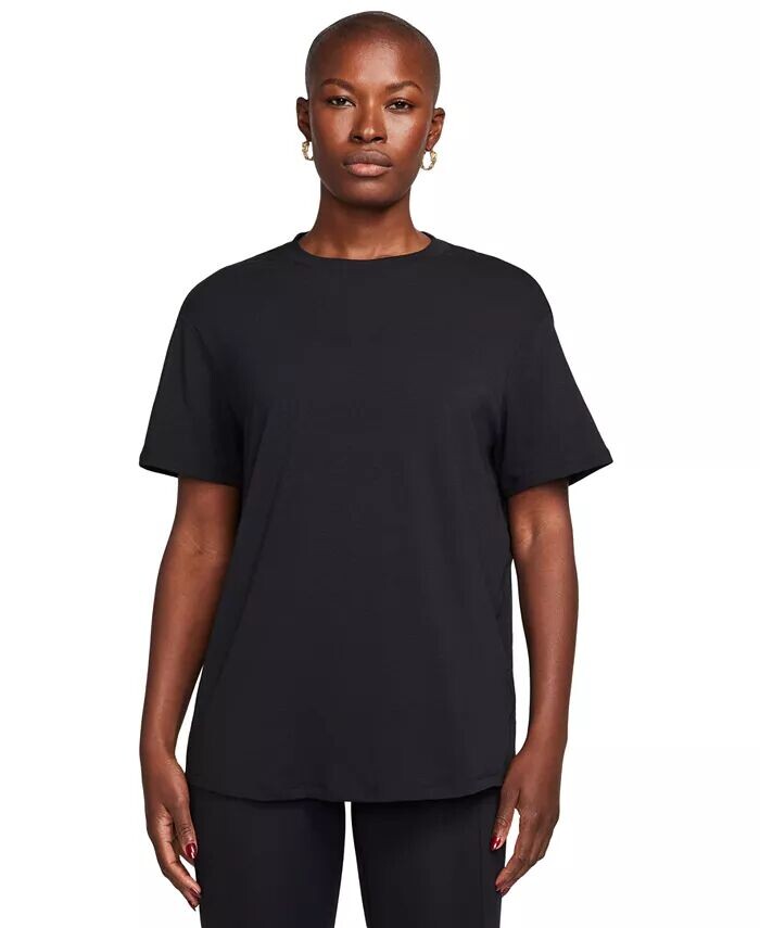 

Женский свободный топ с короткими рукавами One Dri-FIT Nike, черный