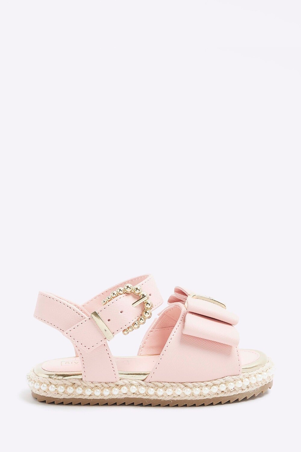 

Эспадрильи для девочек с объемным бантом River Island, розовый