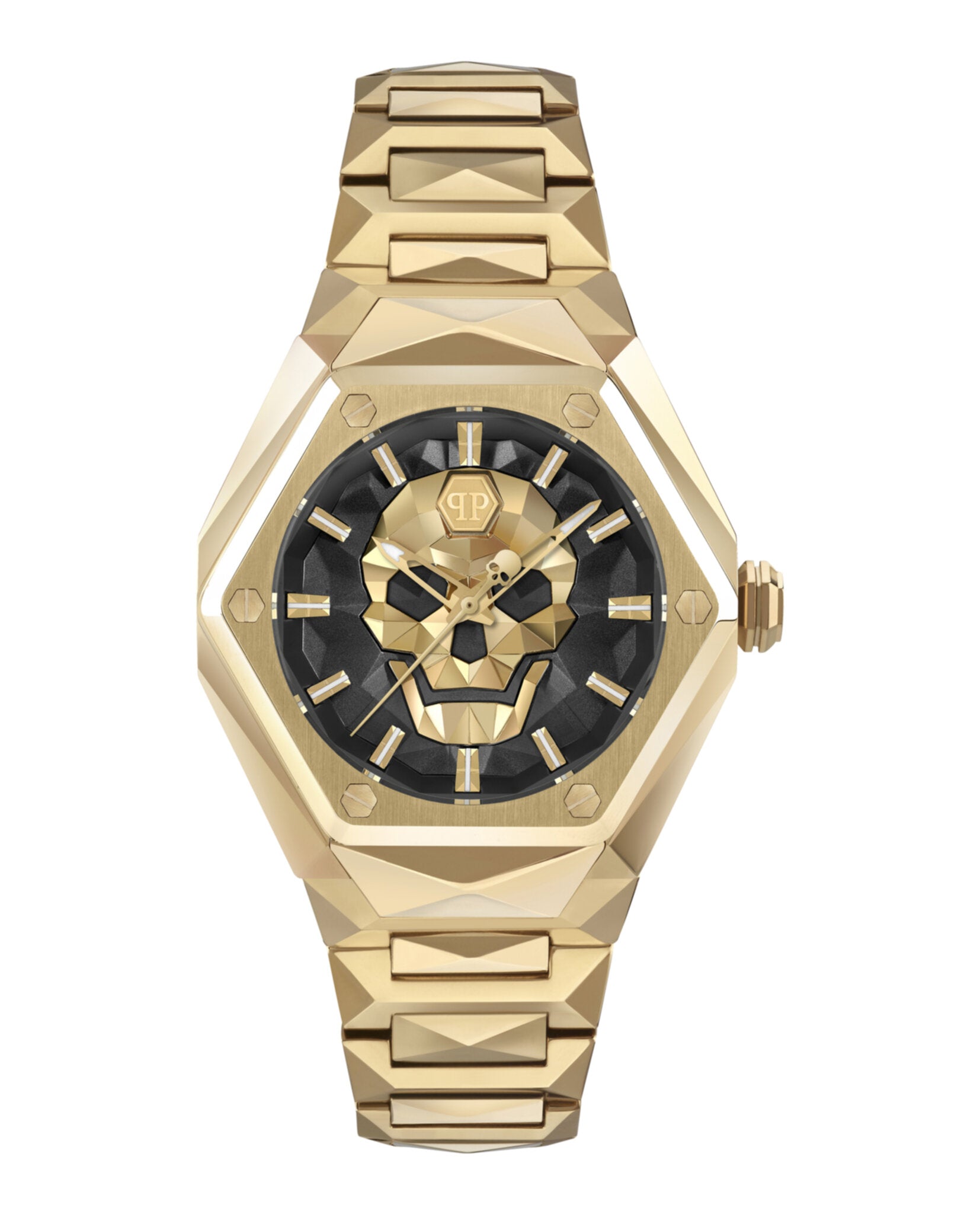 

Силиконовые часы $kull Spikes PHILIPP PLEIN, золотой/золотой/черный