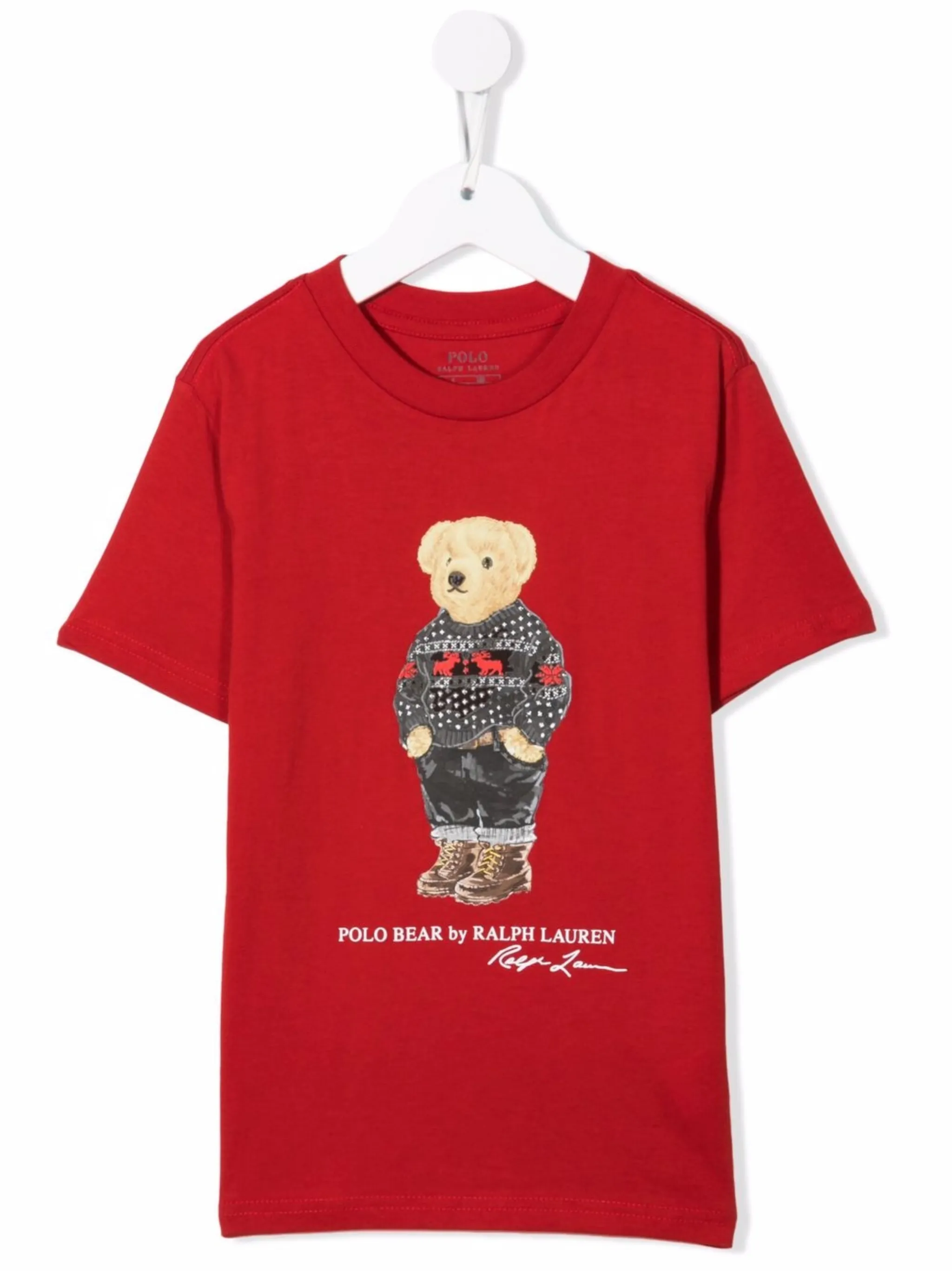

Футболка с принтом Polo Bear Polo Ralph Lauren Kids, красный