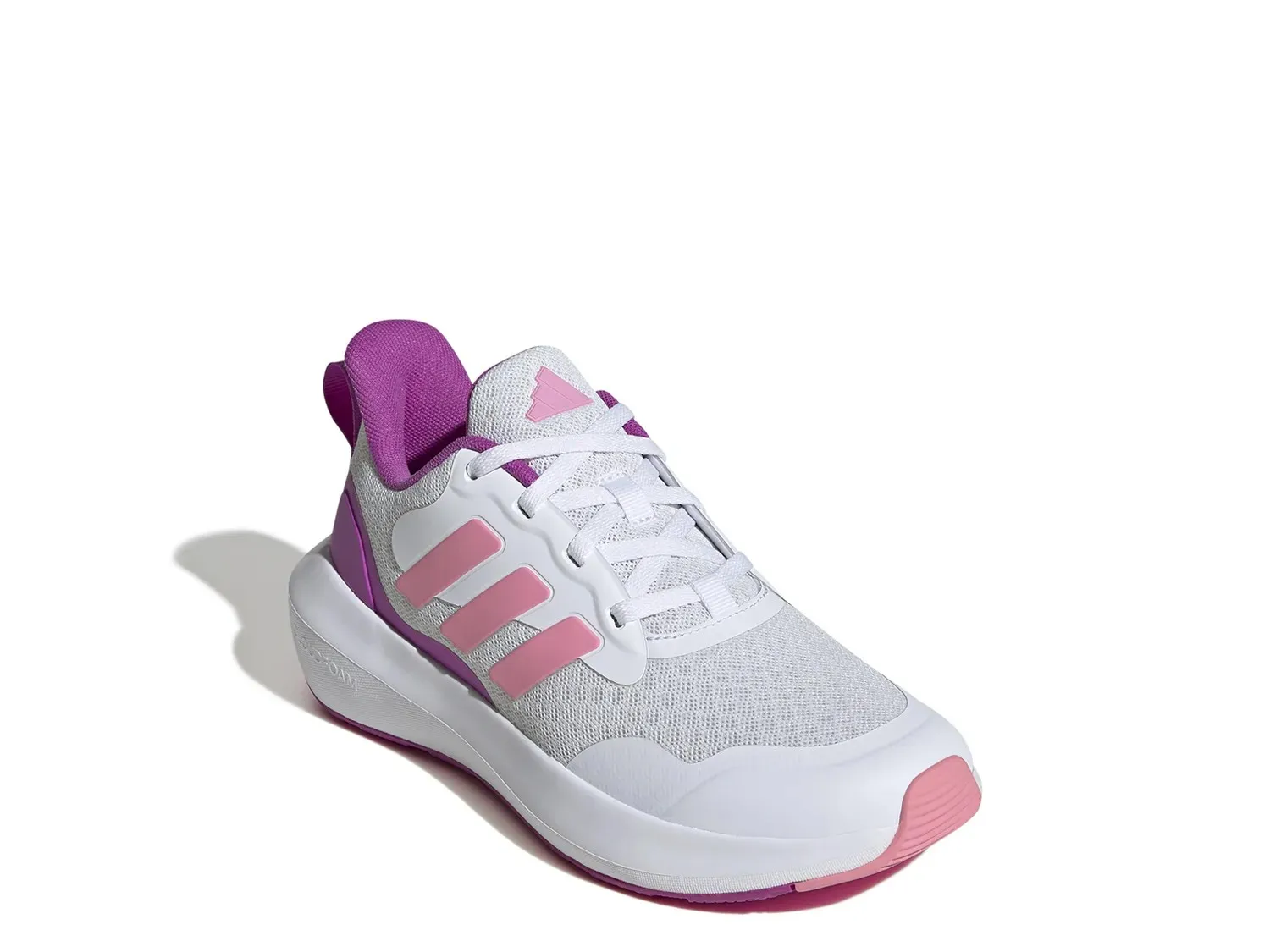 

Кроссовки Adidas Fortarun 3.0 — детские, белые/фиолетовые/розовые