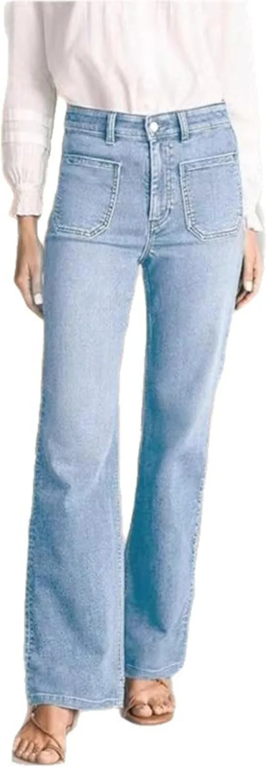 

Женские джинсы Mid-Rise Straight-Leg с эффектом потертости cffvdiz