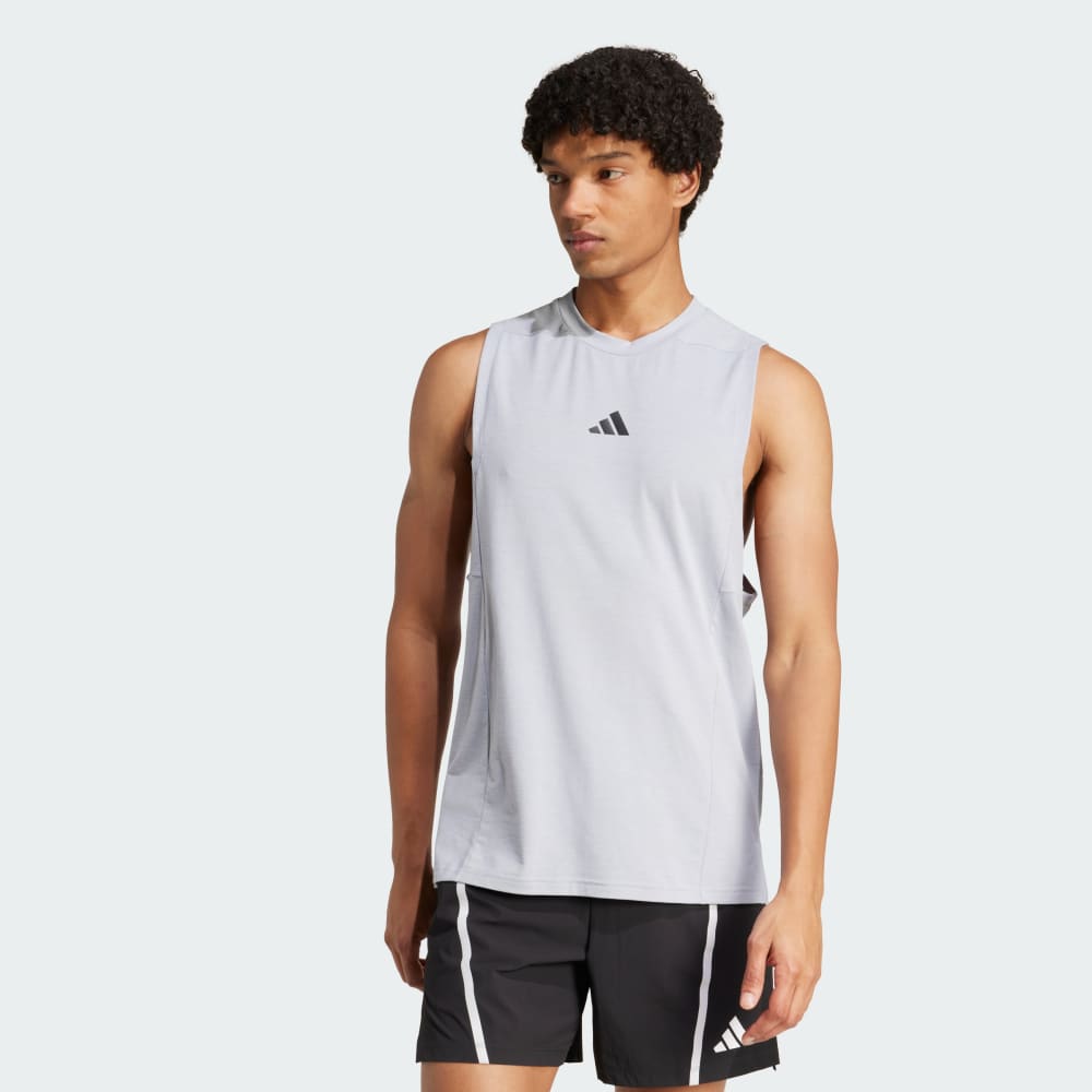 

Спортивный топ Adidas Designed for Training Workout Tank Top, цвет Halo Silver/Black