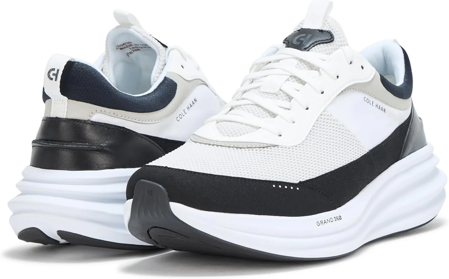 Мужские беговые кроссовки Cole Haan Originalgrand Quadstreak, белый/черный — фото 3