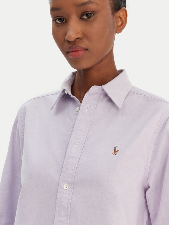 Рубашка relaxed fit 211970736506 Polo Ralph Lauren, фиолетовый — фото 4