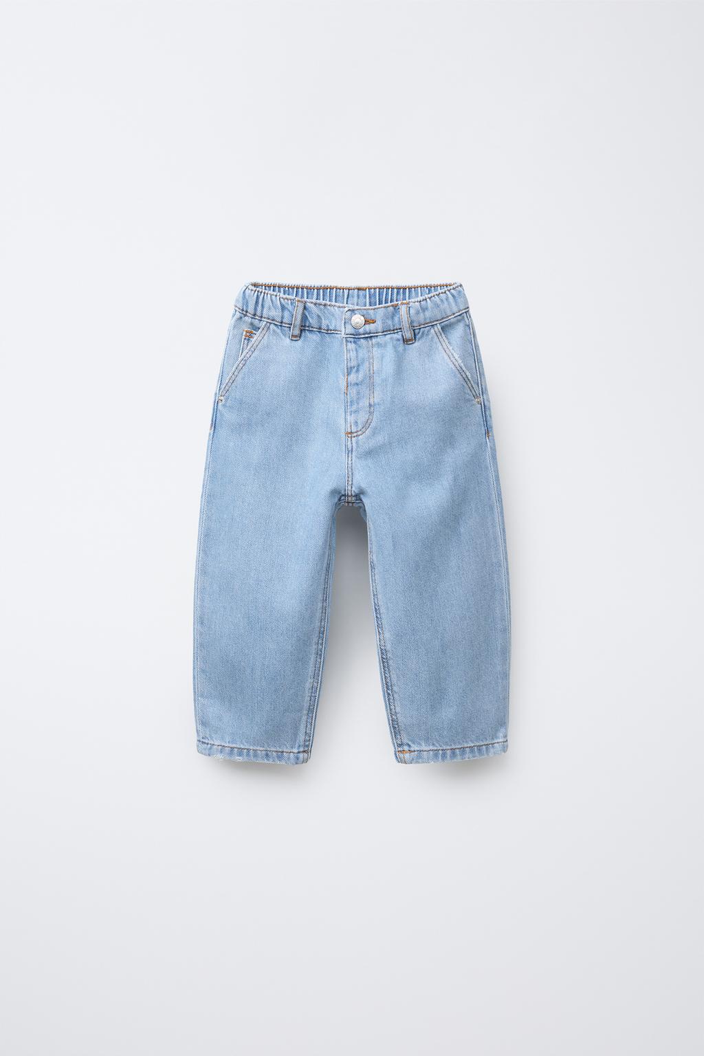 

Расслабленные джинсы ZARA, средне-синий