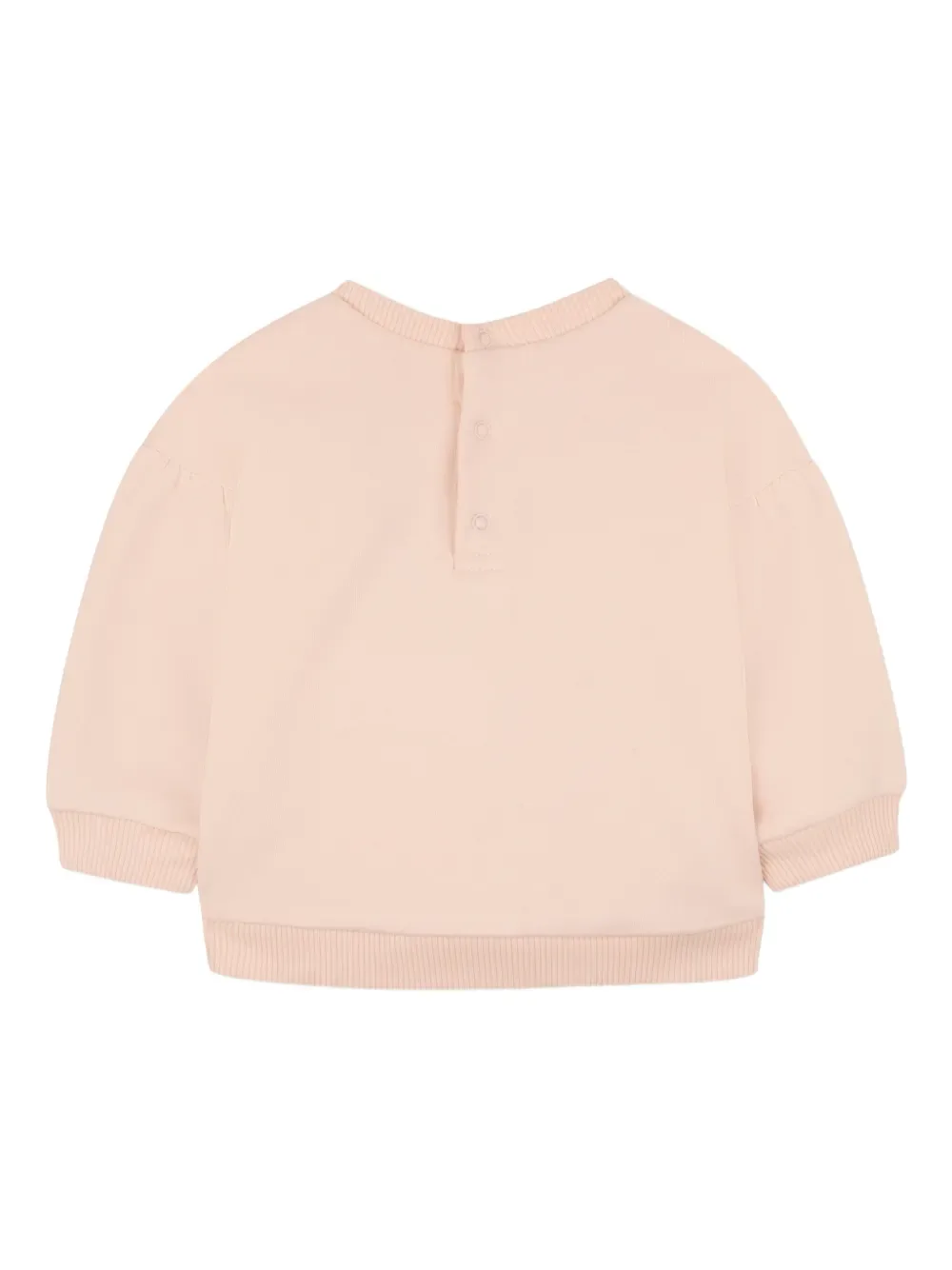 Толстовка с вышитым логотипом Chloé Kids, розовый — фото 2