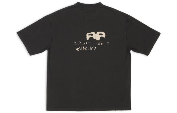 Футболка hand-drawn bb icon t-shirt medium fit 'black' Balenciaga, черный — фото 2