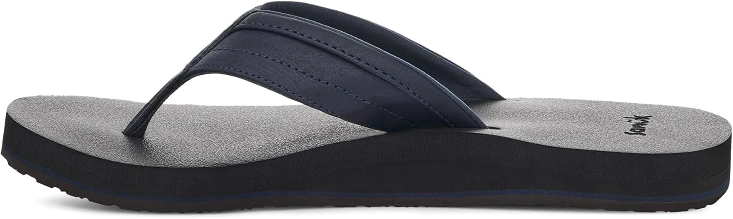 Sanuk Mens Ziggy ST | Flip Flops for Men | Mens Сандалии | Beach Сандалии | Water Friendly & Lightweight | Comfort Footbed, темно-синий — фото 3