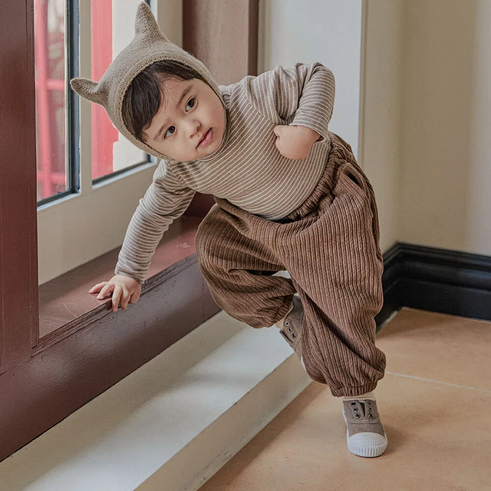 Детские брюки Toa, коричневые, от Littletini