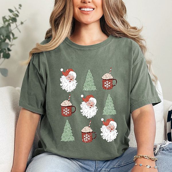 

Футболка Tree and mug collage garment dyed Simply Sage Market, Moss, Зеленый, Футболка Tree and mug collage garment dyed Simply Sage Market, Moss