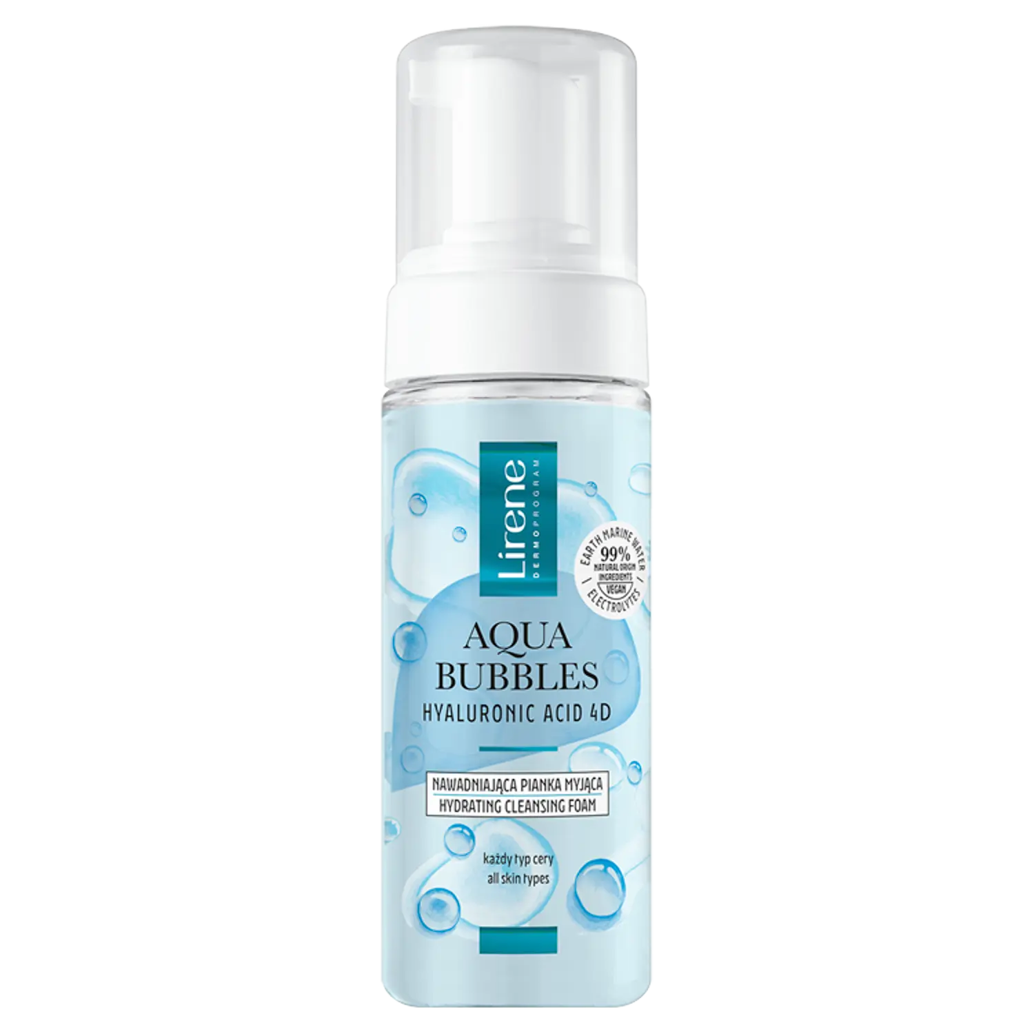 

Увлажняющая очищающая пенка для лица Lirene Aqua Bubbles, 150 мл