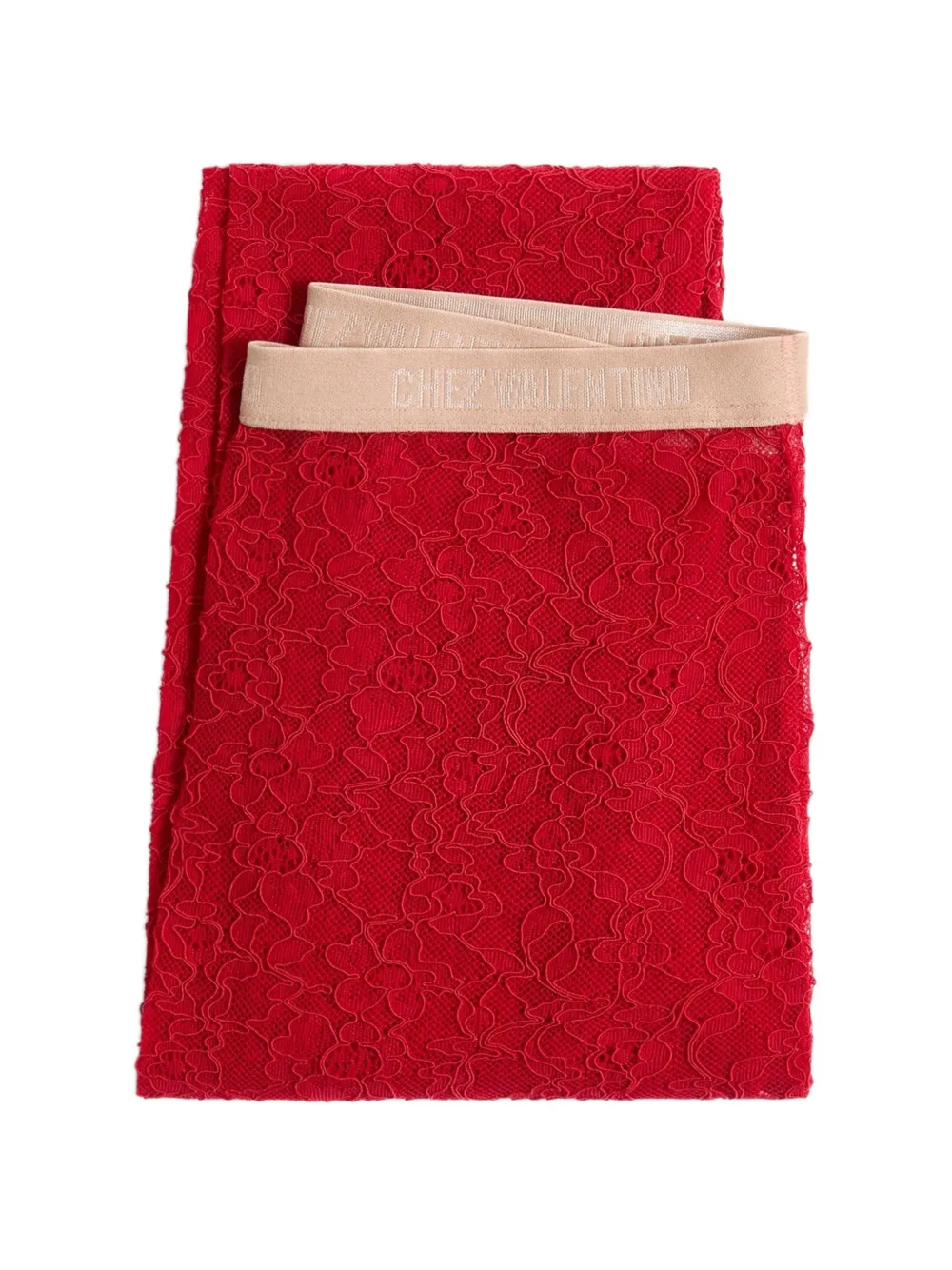 

Колготки с цветочным кружевом Valentino Garavani, красный