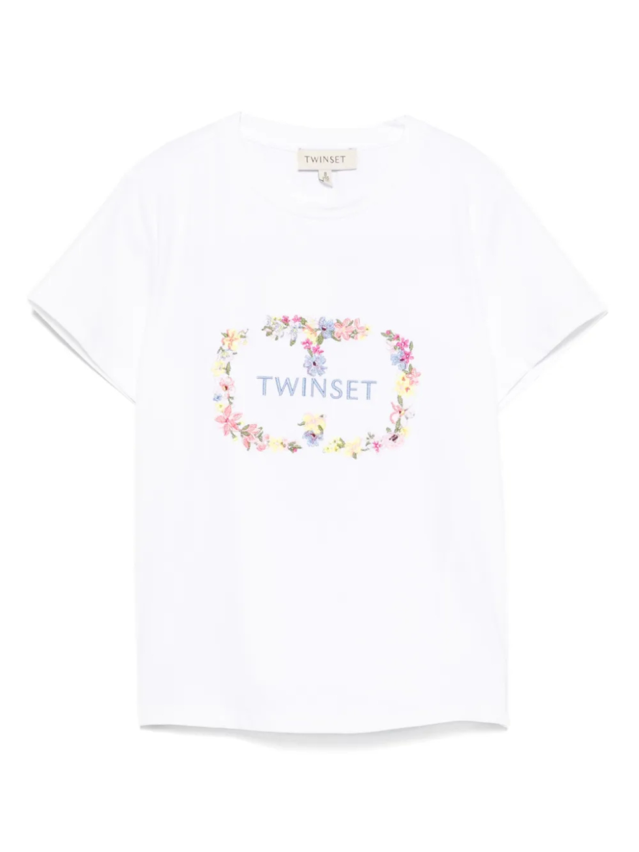 

Футболка с вышитым логотипом TWINSET Kids, белый