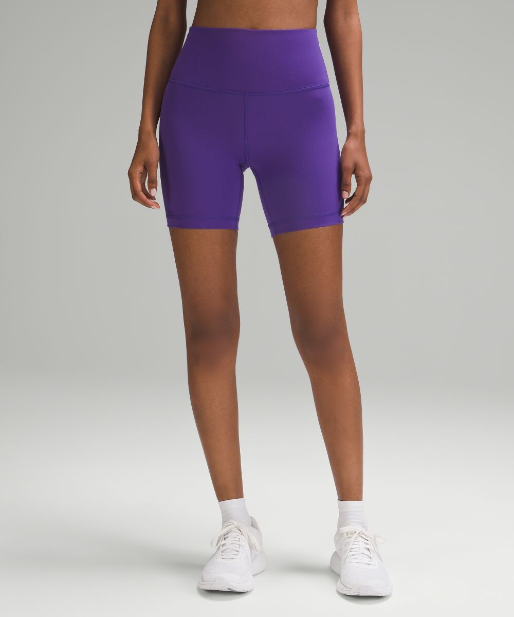 

Короткие шорты с высокой посадкой Wunder Train Lululemon, фиолетовый