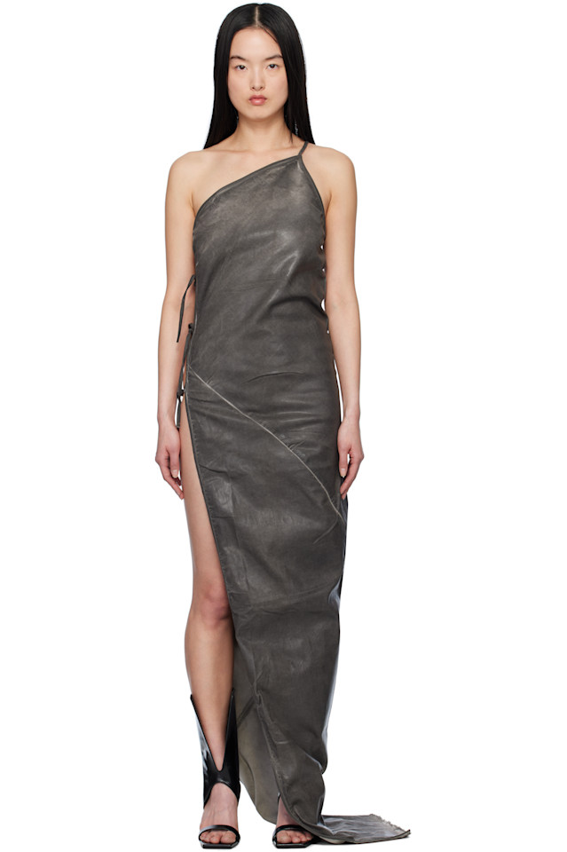 

Овердай платье макси Taco Rick Owens Drkshdw, цвет drkdust