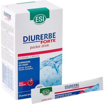 

ESI Diurerbe Forte 24 Карманный напиток с гранатом для слива жидкости избытка магния