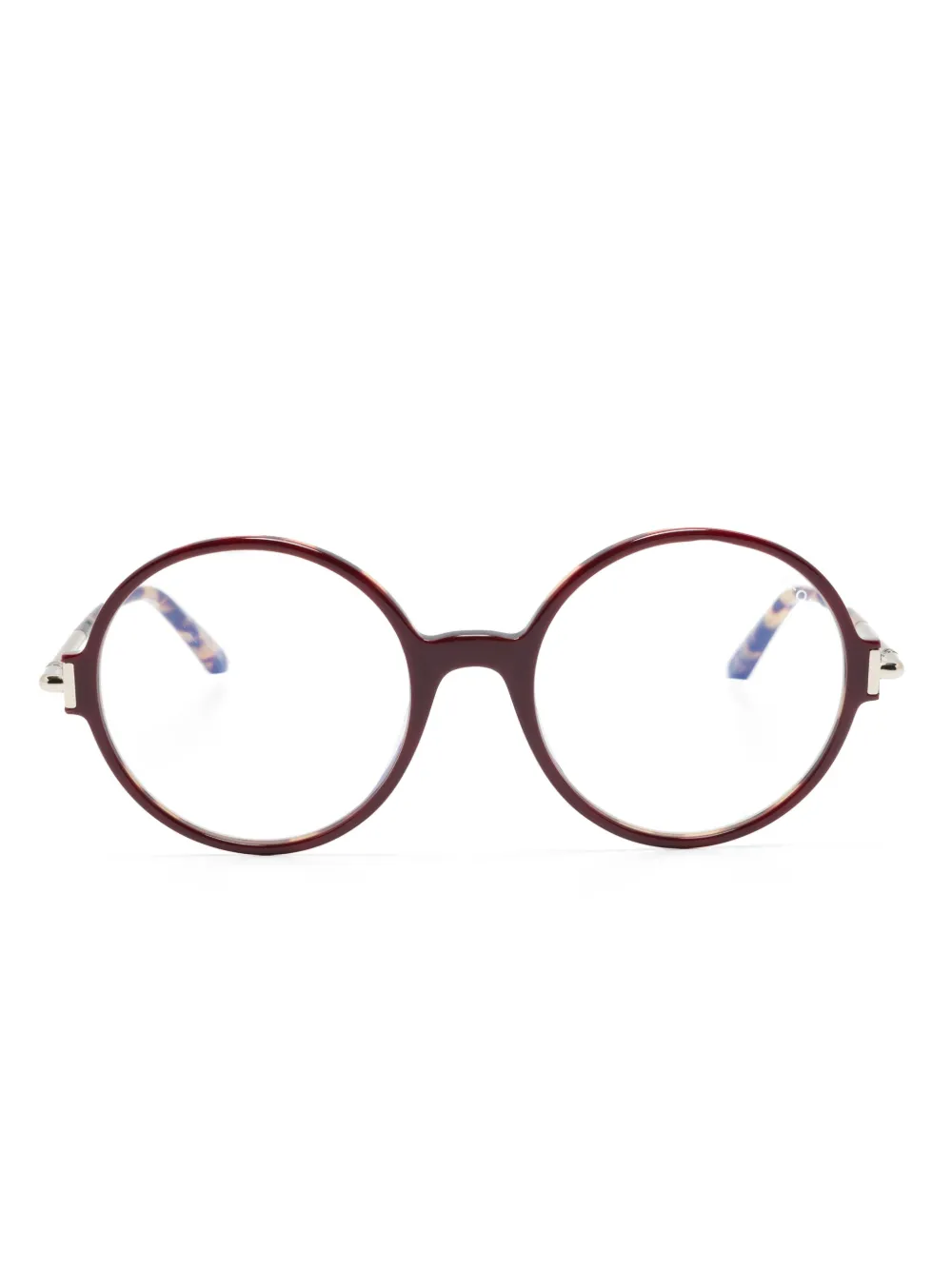 

Очки FT5914B в круглой оправе с логотипом TOM FORD Eyewear, коричневый