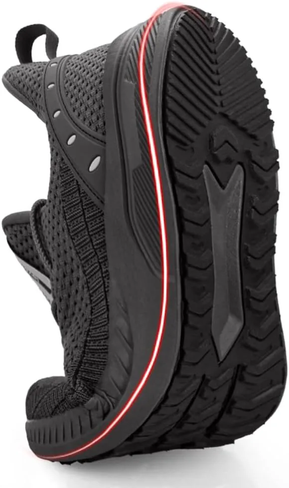 

Мужские слипоны Feethit для ходьбы, теннисные туфли Blade, противоскользящие кроссовки для бега, легкая обувь для тренировок, дышащие сетчатые модные кроссовки, темно-серый