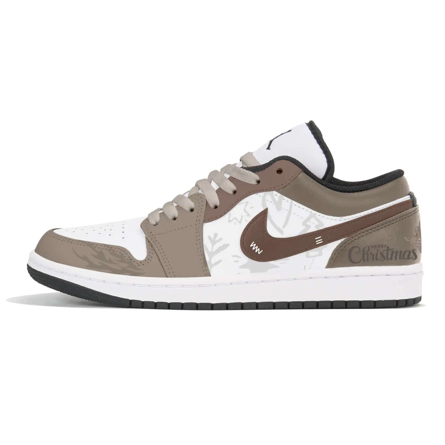 

Jordan Баскетбольные кроссовки Air 1 с амортизацией и противоскользящим эффектом, винтажные, низкие, мужские, цвет белый, коричневый