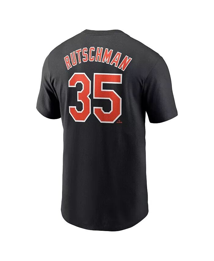 Мужская черная футболка с именем и номером Adley Rutschman Baltimore Orioles Fuse Nike, черный — фото 3