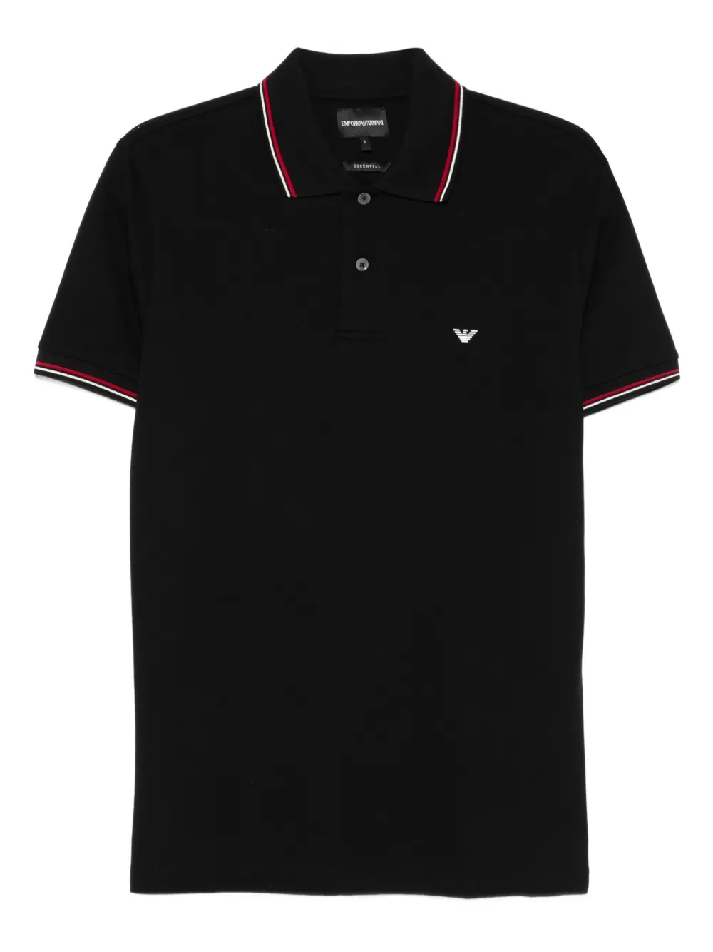 

Рубашка-поло с отложным воротником EMPORIO ARMANI, черный