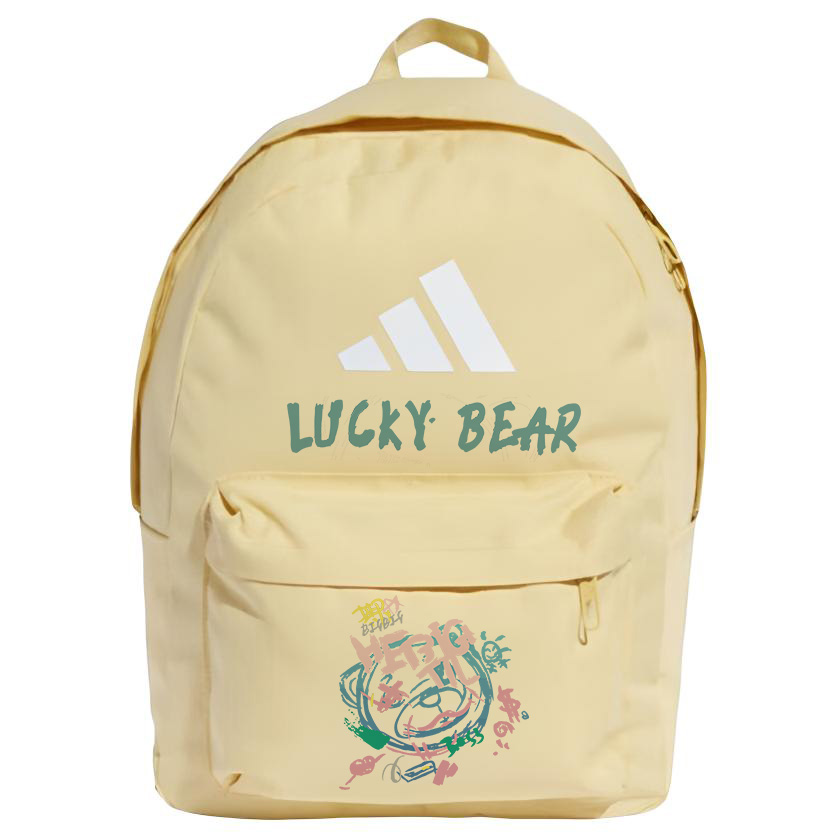 

Adidas Полиэстеровый рюкзак с тиснёным узором большой унисекс жёлтый, Lucky Bear