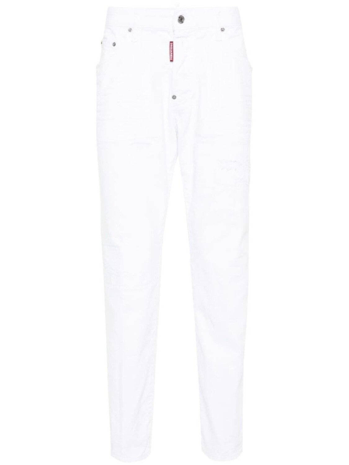 

Dsquared2 узкие джинсы White Bull Skater средней посадки, белый