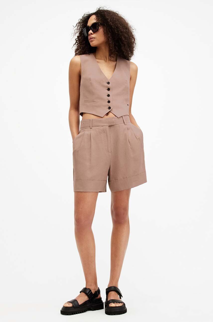 

Шорты DERI LYN из смесового льна AllSaints, коричневый