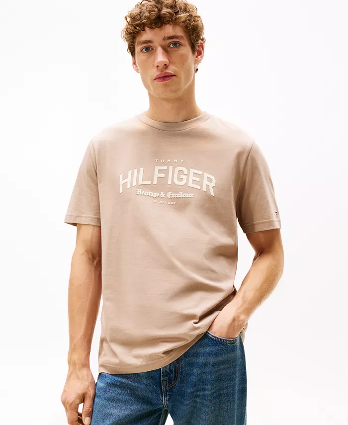 

Мужская футболка Hilfiger Arch Graphic Tommy Hilfiger, загар/бежевый