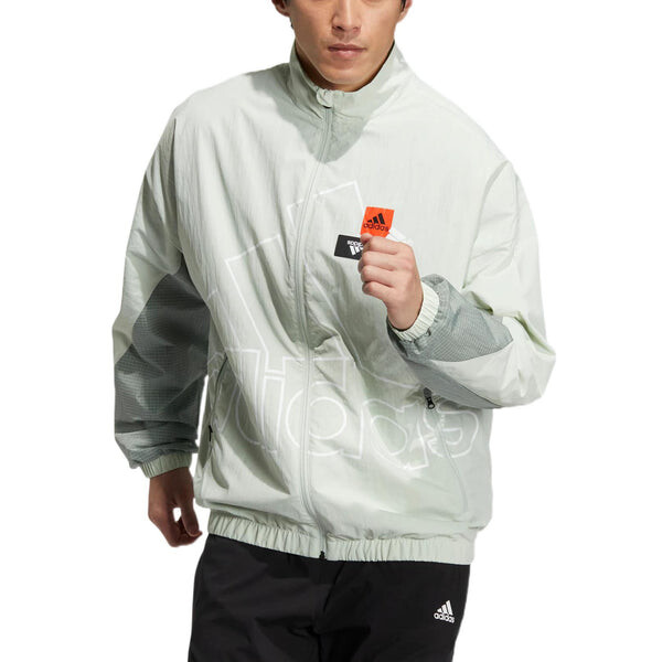 Куртка adidas Mh Bp3 Wvjkt Large Logo Printing Zipper Sports Jacket Blue, синий — фото 2