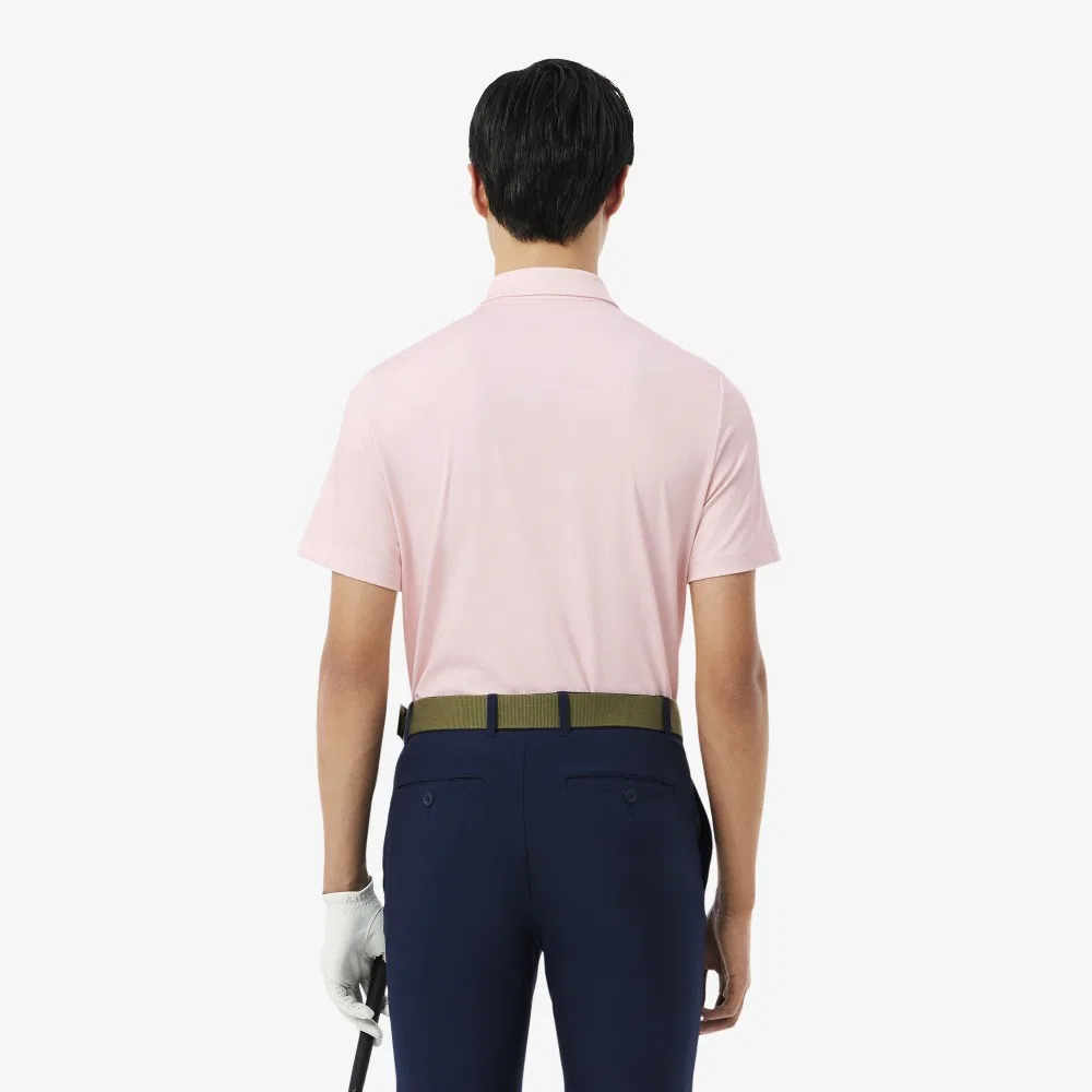 Футболка-поло Lacoste Golf AOP мужская, с коротким рукавом, розовый — фото 3