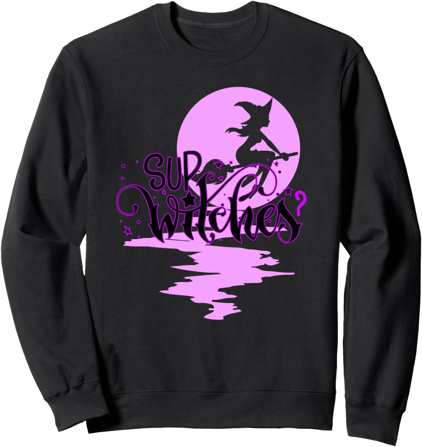 

Забавная ведьма, ретро-стиль, Хэллоуин, милая жуткая ведьминская толстовка Sup Witches Fun Halloween Retro Witchy Vibe, черный