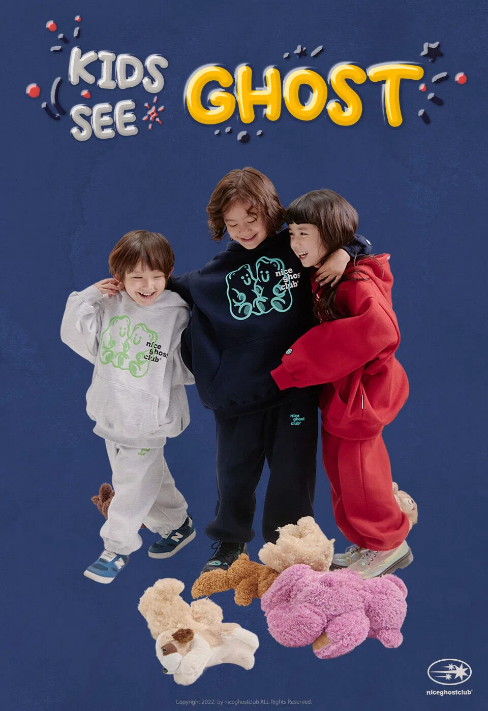 Детские спортивные штаны Kids O.G. Logo фиолетовые от Niceghostclub — фото 2