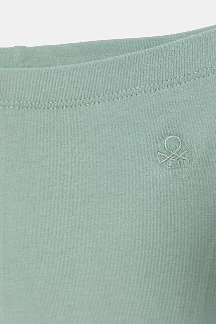 Леггинсы хлопковые с эластаном United Colors of Benetton, бирюзовый — фото 3