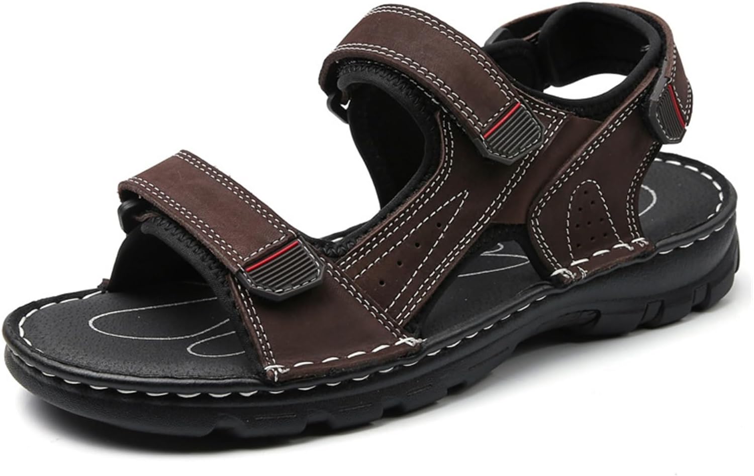 

Мужские спортивные сандалии DMGYCK с открытым носком для пеших прогулок, уличные, противоскользящие, спортивные повседневные пляжные сандалии, темно-коричневый