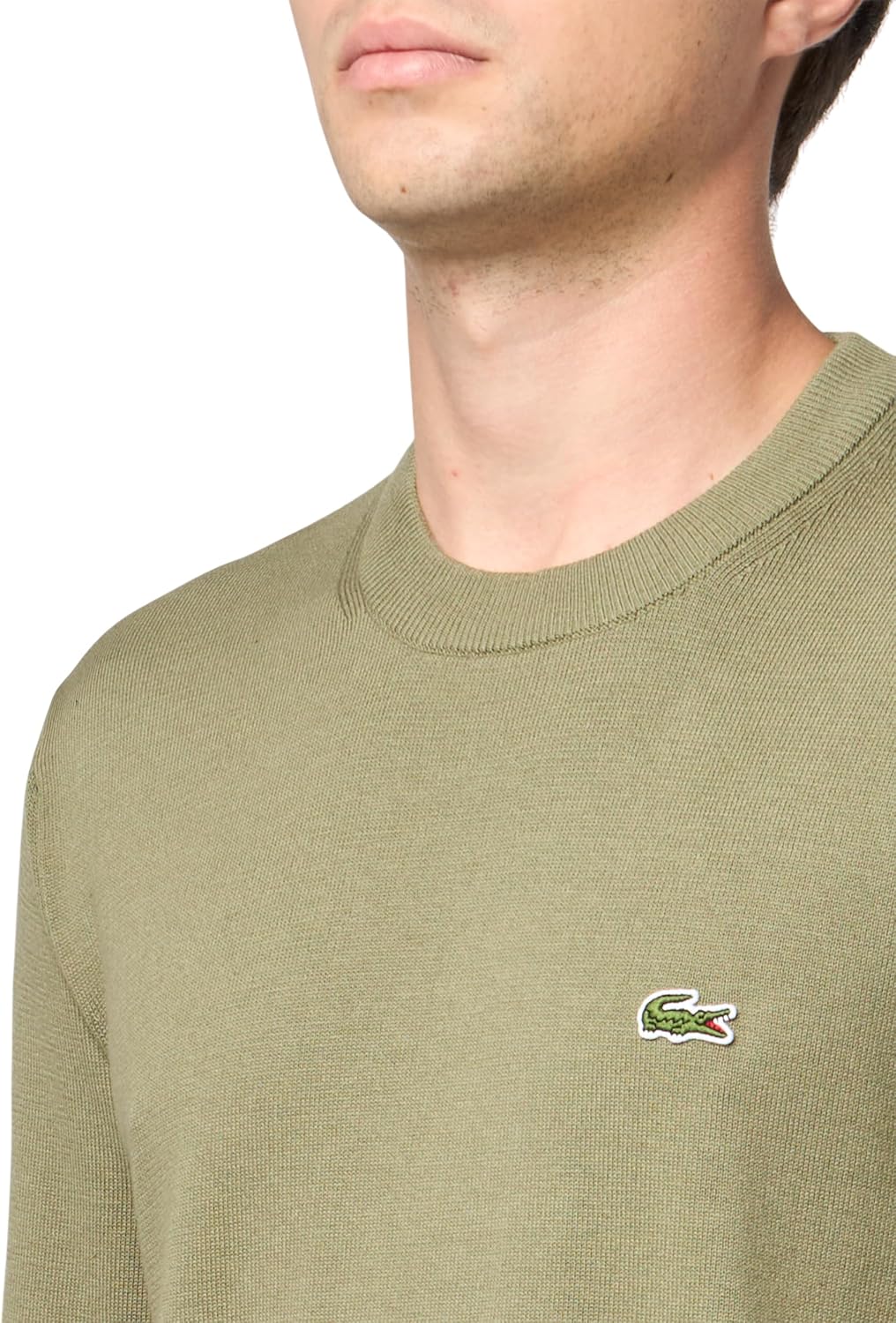 Lacoste мужской свитер с длинным рукавом и круглым вырезом, Regular Fit, Khaki — фото 3