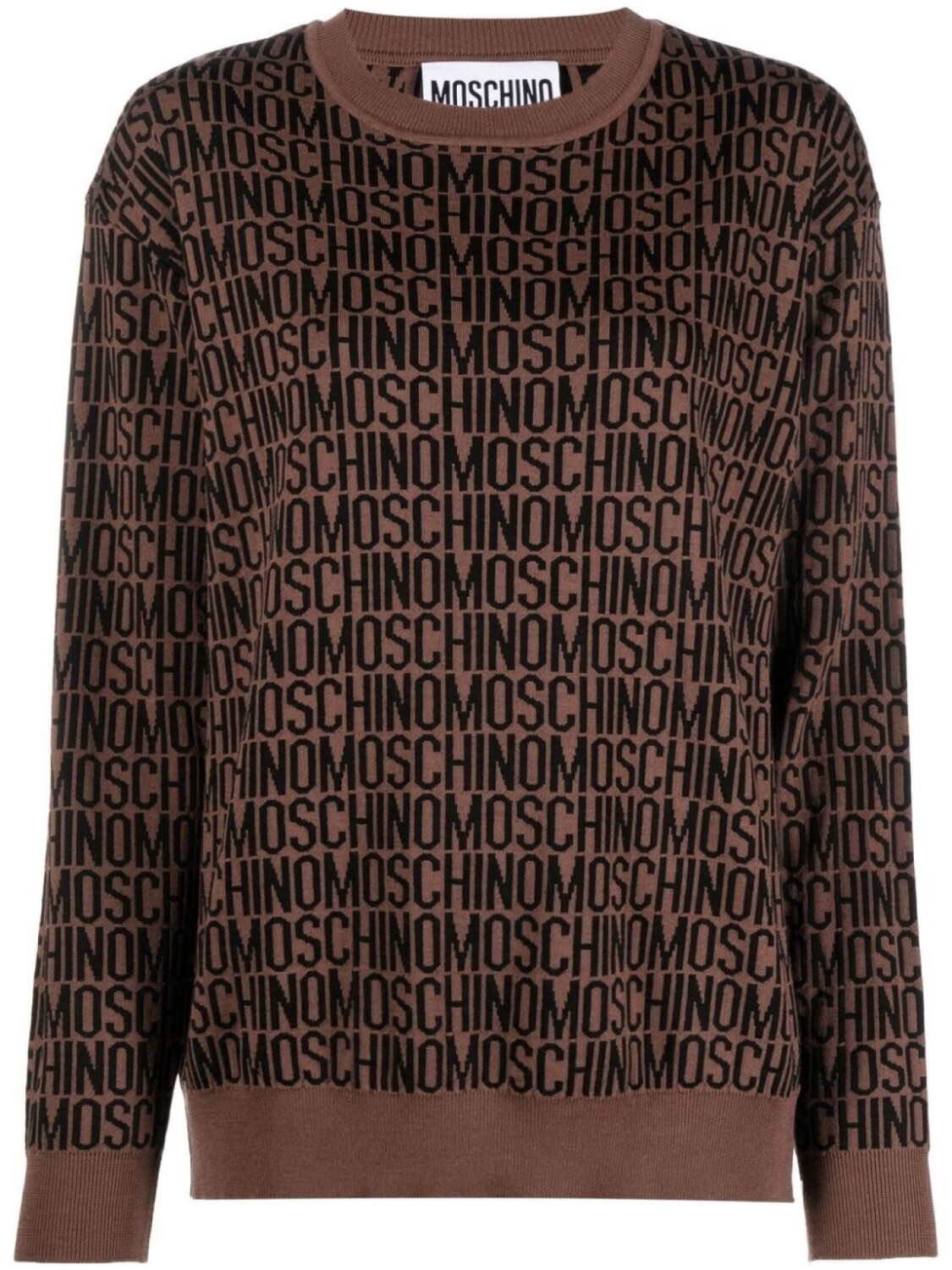 

Moschino толстовка с логотипом, коричневый