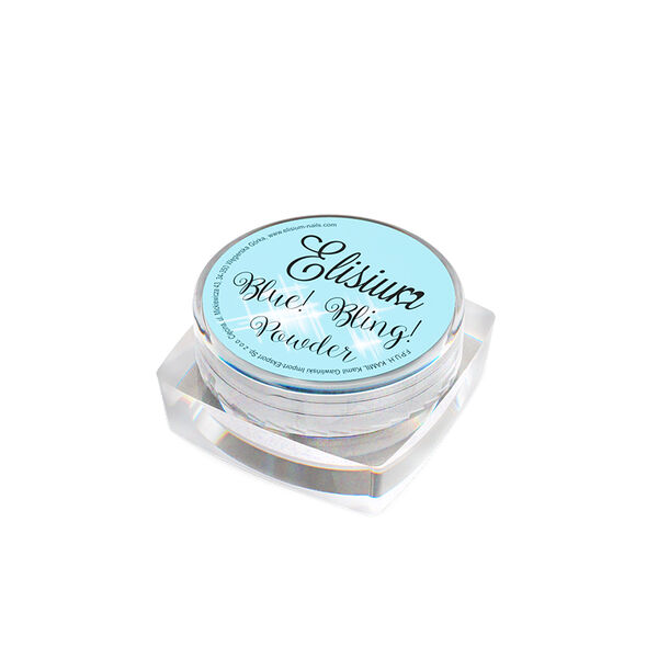 

Пудра для укладки ногтей, 0,4 г Elisium Blue! bling!, цвет blue bling