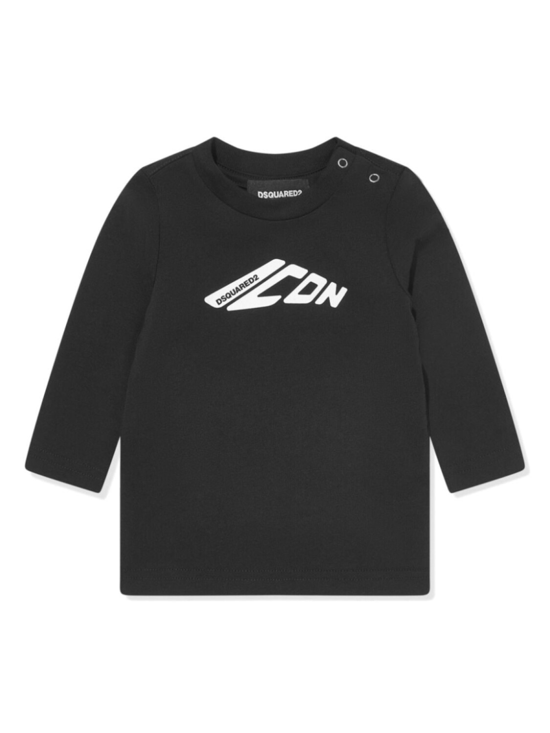 

Футболка DSQUARED2 KIDS из хлопка с принтом логотипа, черный