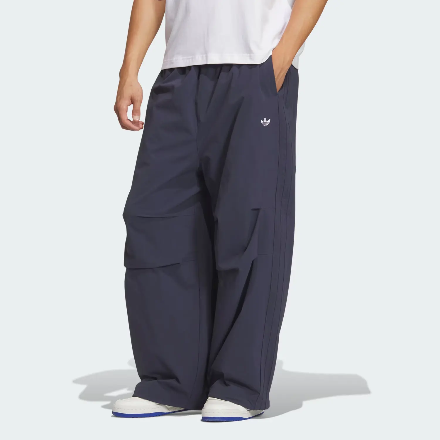 Брюки Parachute TROUSERS M спортивные мужские Adidas Originals, темно-синий — фото 4