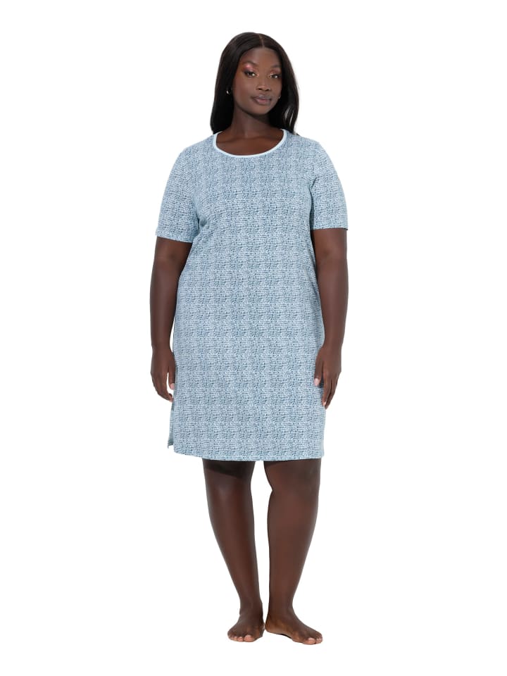 

Ulla Popken Ночная рубашка арктического синего цвета