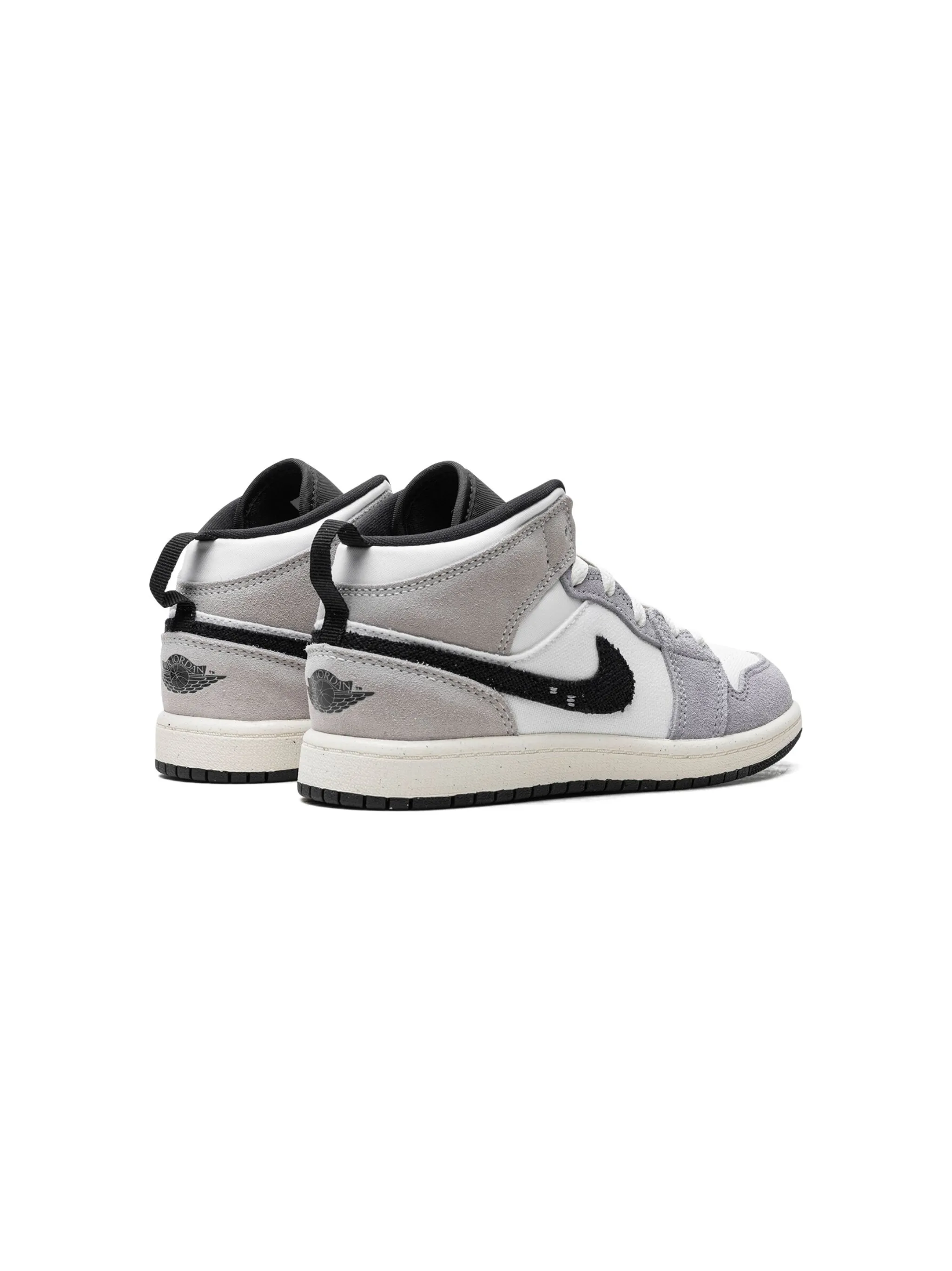Кроссовки Air Jordan 1 Mid SE Craft Cement Jordan Kids, серый — фото 3