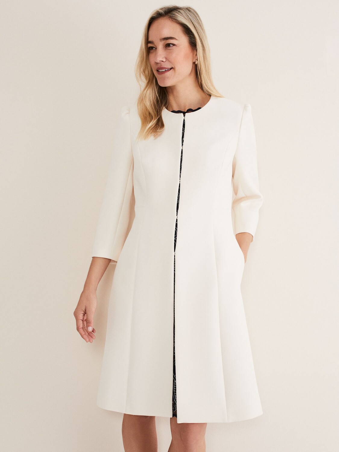 

Длинная куртка Phase Eight Venita Bow, нейтральный цвет