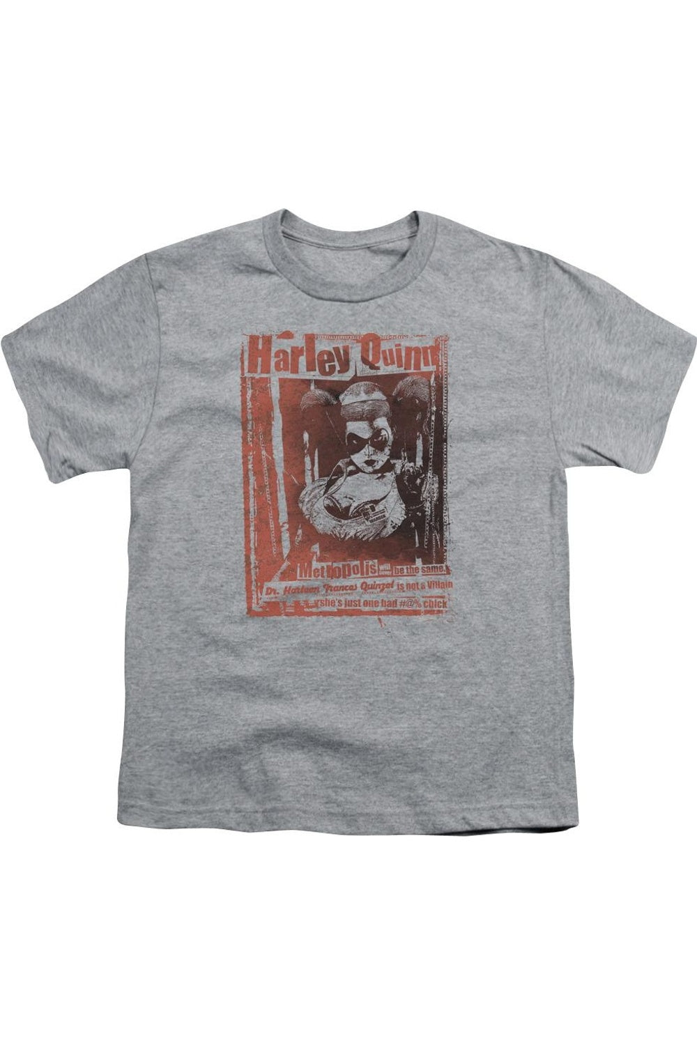 

Футболка с коротким рукавом Dr Quinn для детей с принтом Batman Gildan, Athletic Heather