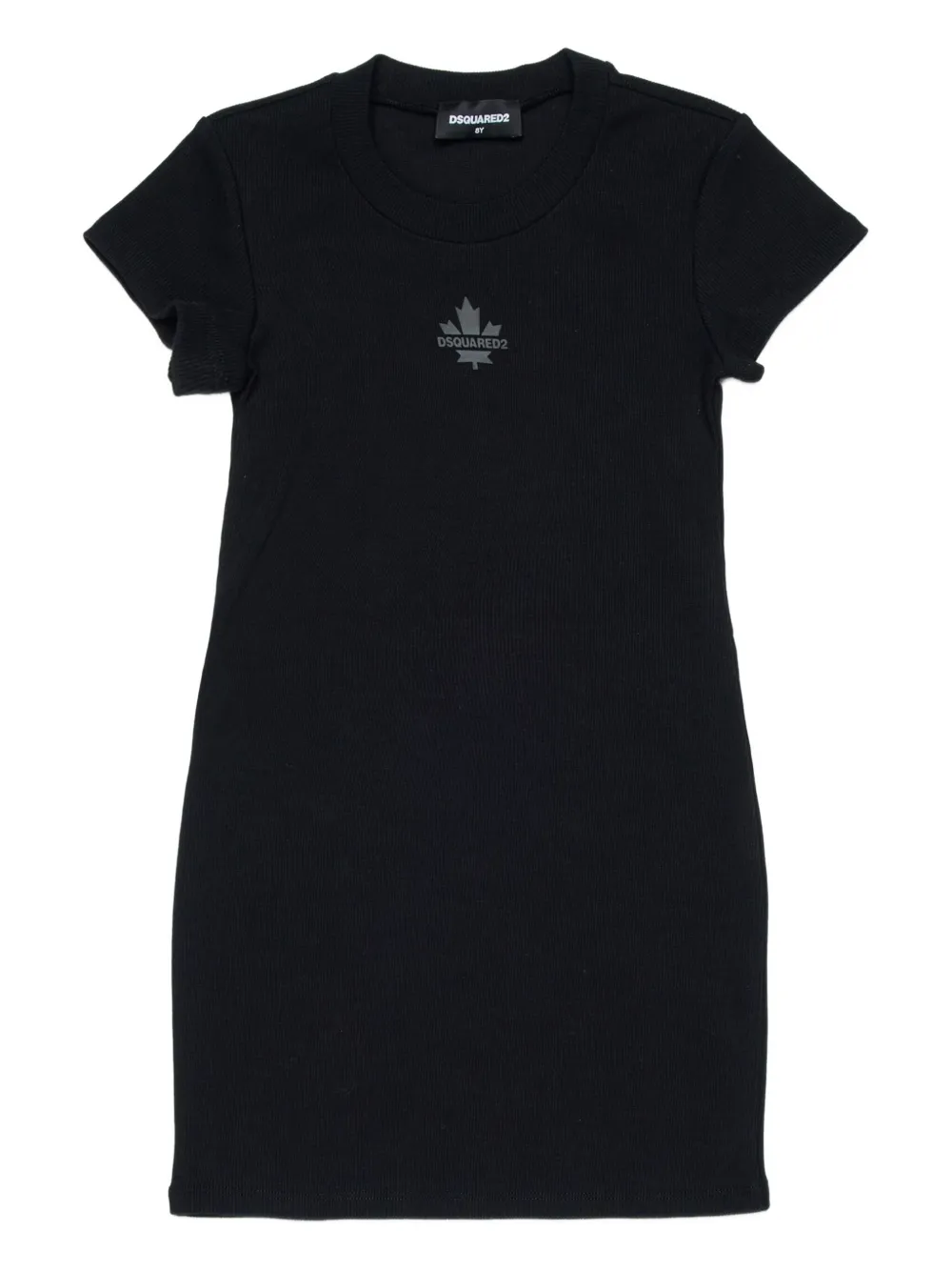 

Платье в рубчик с логотипом Dsquared2 Kids, черный