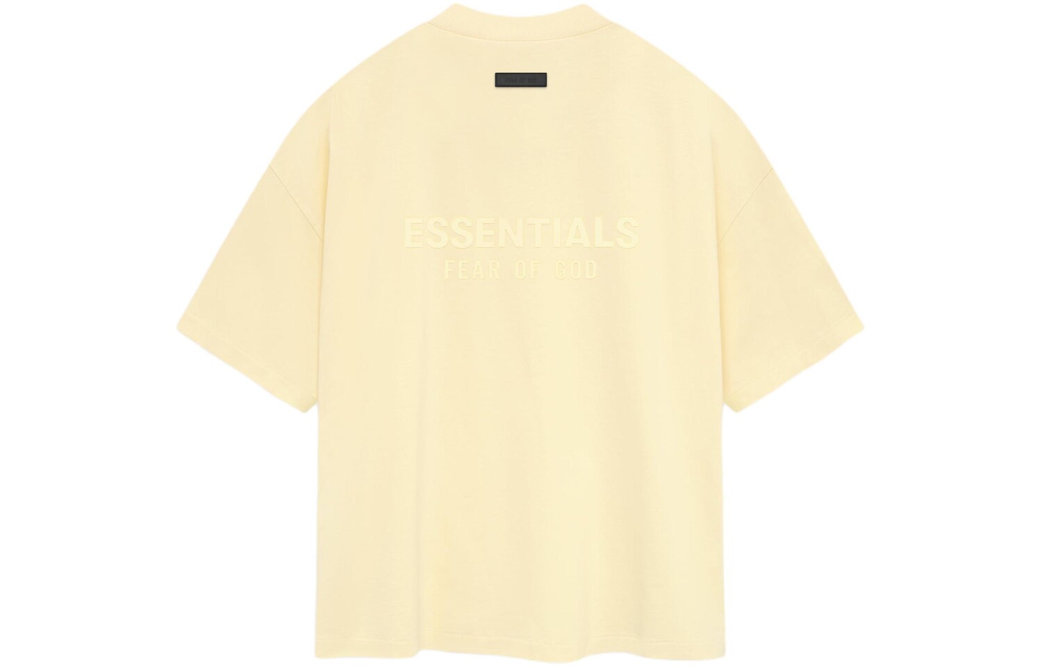 Футболка из хлопка с логотипом и флокированием Fear Of God Essentials, желтый — фото 2