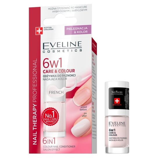 

Лак-кондиционер 6в1 Care&Color French, 5 мл Eveline Cosmetics, Nail Therapy